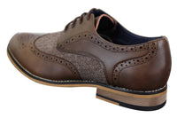 Cavani Horatio - Miesten tweed- ja nahkaiset Oxford-kengät