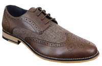 Cavani Horatio - Miesten tweed- ja nahkaiset Oxford-kengät