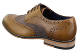 Cavani Horatio - Miesten tweed- ja nahkaiset Oxford-kengät