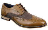 Cavani Horatio - Miesten tweed- ja nahkaiset Oxford-kengät