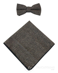 Cavani Martez - Miesten kalanruotokuvioinen tweed-ruutuinen rusetti, retro ja vintage, klassinen Peaky Blinder -nenäliina