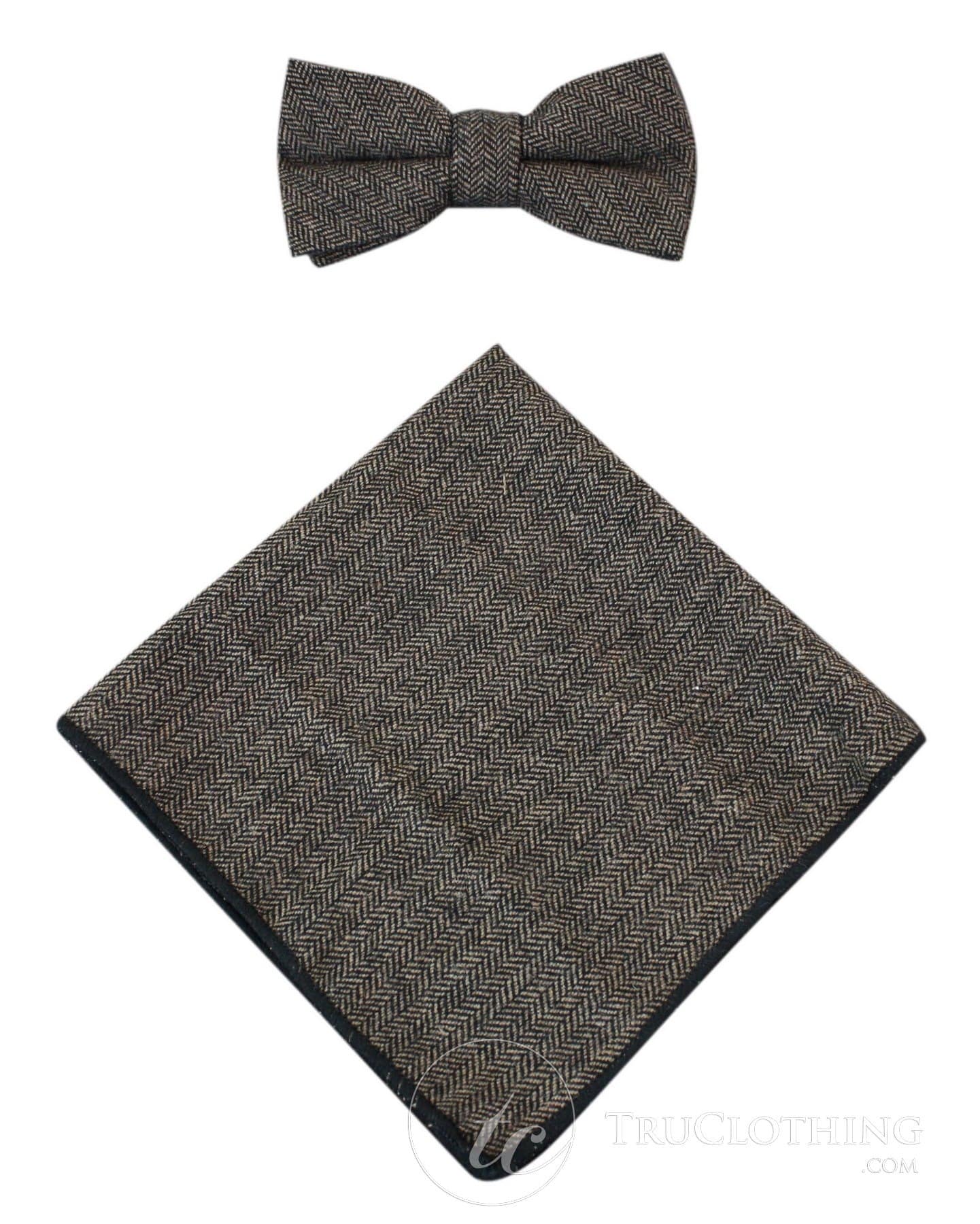 Cavani Martez - Miesten kalanruotokuvioinen tweed-ruutuinen rusetti, retro ja vintage, klassinen Peaky Blinder -nenäliina