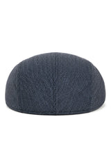 Cavani Martez -hattu - miesten vaarinhattu, tummansininen, litteä lippis, kalanruotokuvioinen, vintage retro Del Boy, klassinen Gatsby, Peaky Blinders