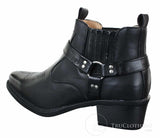CLASSIQUE MBO 3136 Miesten Ruskeanruskeat Mustat Nilkkurit Nahkaiset Slip-On Cowboy Länsi-ratsastuskengät Soljella