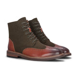Clifford - Miesten khakinruskeat brogue-nahkanilkkurit
