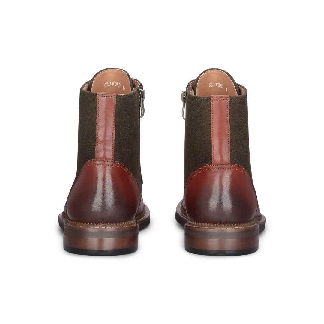 Clifford - Miesten khakinruskeat brogue-nahkanilkkurit