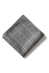 Vertaa väriä miesten tweed-kalanruotokuvioinen solmio taskuliina ruutukuvio klassinen harmaa