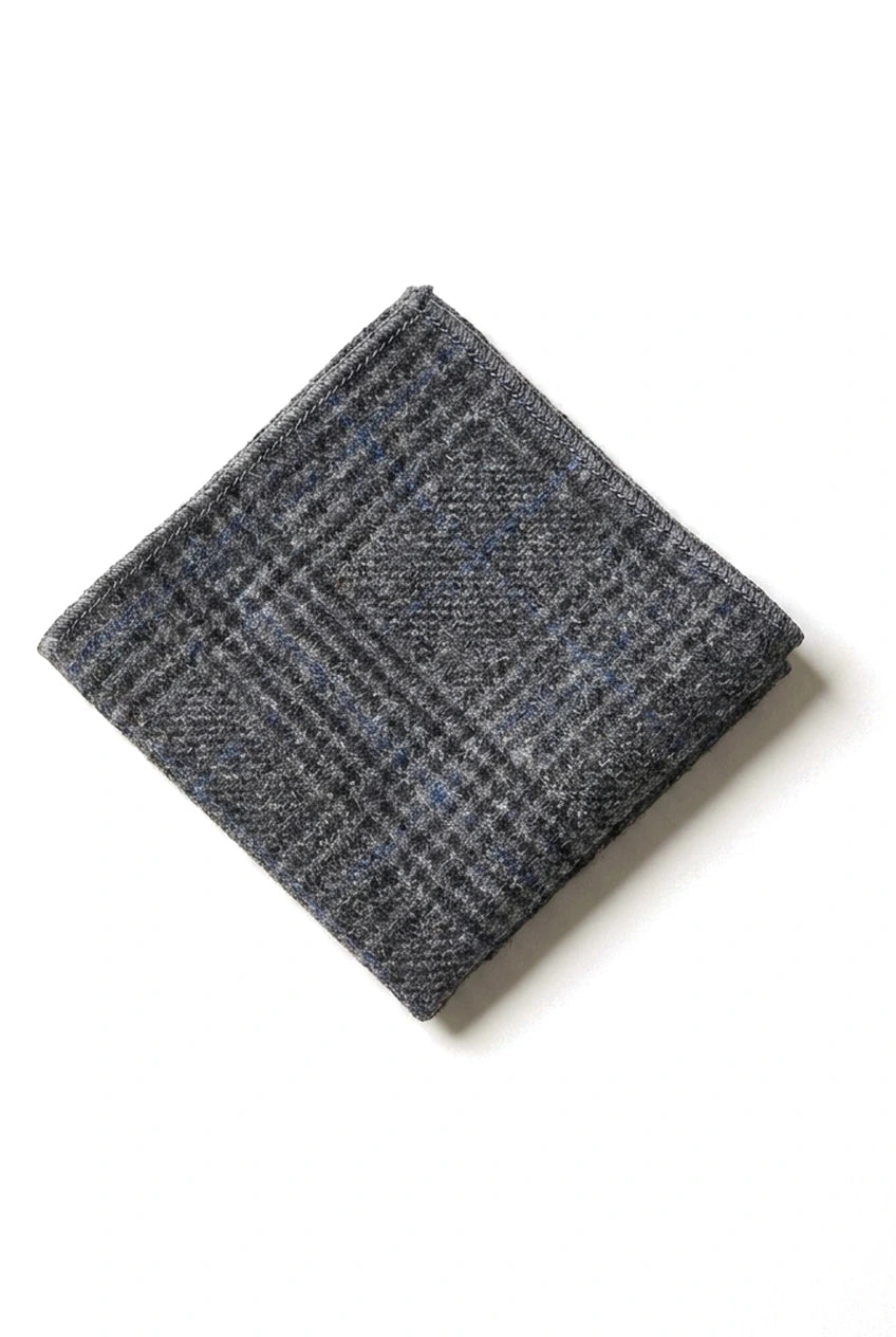 Vertaa väriä miesten tweed-kalanruotokuvioinen harmaa solmio taskuliina ruutukuvioinen klassinen