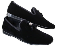 Elong dd0019 - Miesten samettiset slip-on-mokkanahkaiset hapsulliset ajokengät, loaferit, tyylikkäät rento-oloasut, viininpunaiset