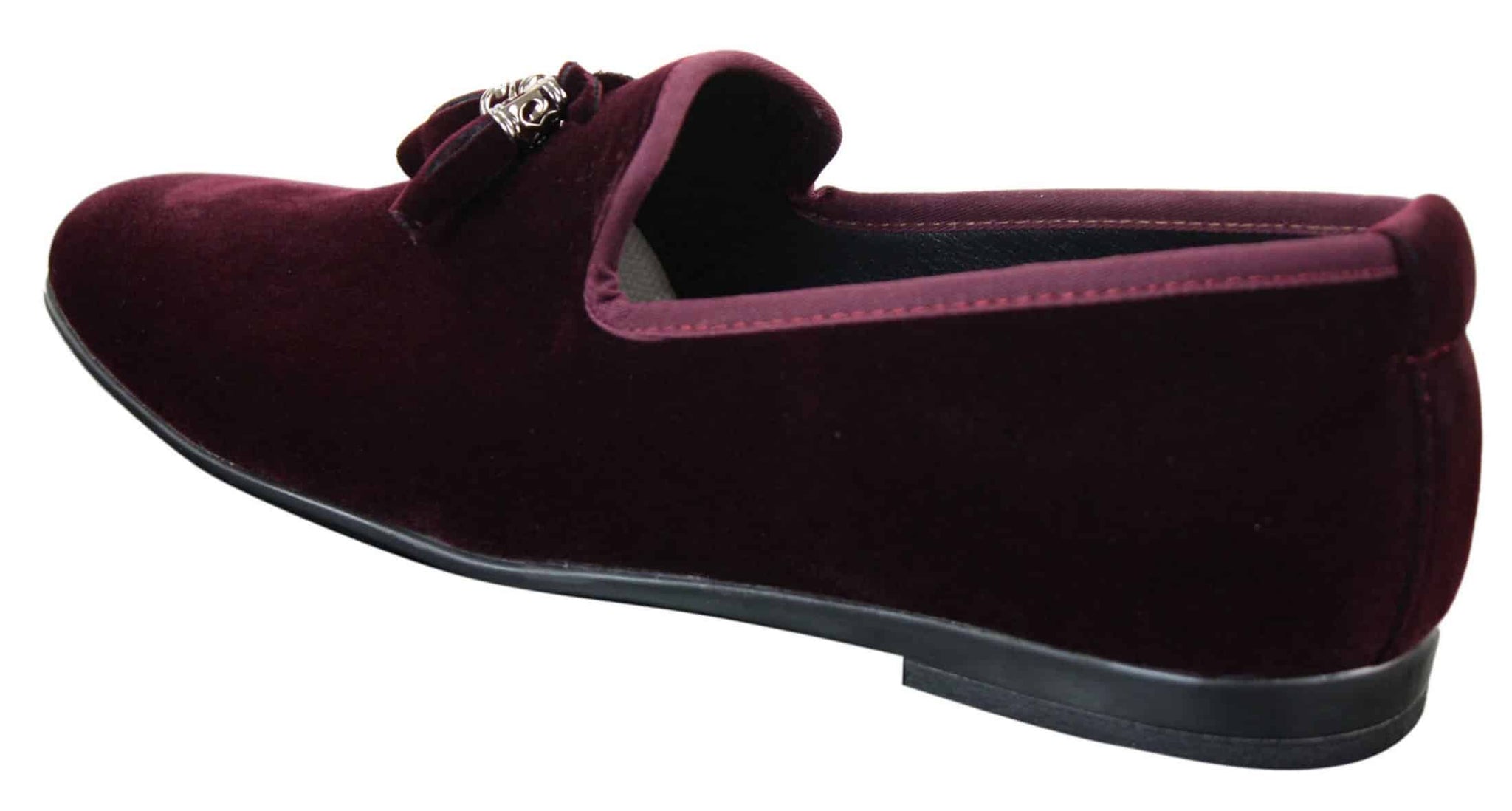 Elong dd0019 - Miesten samettiset slip-on-mokkanahkaiset hapsulliset ajokengät, loaferit, tyylikkäät rento-oloasut, viininpunaiset