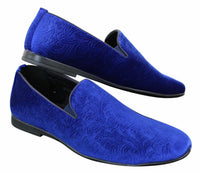Elong DD0083 - Miesten samettiset paisley-kuvioiset autokengät, loaferit, tyylikkäät rentoa vauhtia, viininpunaiset, mustat