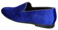 Elong DD0083 - Miesten samettiset paisley-kuvioiset autokengät, loaferit, tyylikkäät rentoa vauhtia, viininpunaiset, mustat