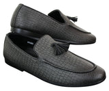 Elong DD0085 - Miesten käärmeenmuotoiset krokotiilinnahkaiset PU-loaferit, tupsuilla ja mukavuudella varustetut ajokengät, vintage-tyyliin