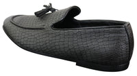 Elong DD0085 - Miesten käärmeenmuotoiset krokotiilinnahkaiset PU-loaferit, tupsuilla ja mukavuudella varustetut ajokengät, vintage-tyyliin