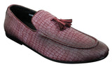 Elong DD0085 - Miesten käärmeenmuotoiset krokotiilinnahkaiset PU-loaferit, tupsuilla ja mukavuudella varustetut ajokengät, vintage-tyyliin