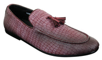 Elong DD0085 - Miesten käärmeenmuotoiset krokotiilinnahkaiset PU-loaferit, tupsuilla ja mukavuudella varustetut ajokengät, vintage-tyyliin
