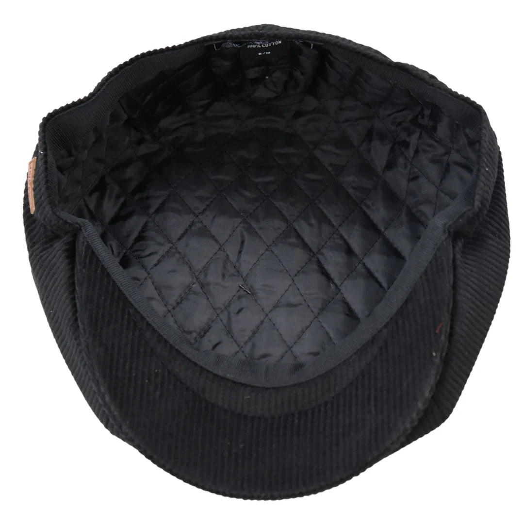 Miesten 8-paneelinen Razor Baker -poikien hattu, samettihuopa, newsboy-lippalakit