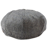 Miesten 8-paneelinen Razor Baker -poikien hattu, villatweediä, Shelby Newsboy -flat cap, harmaa