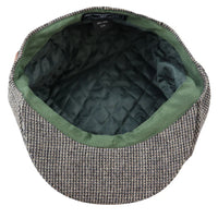 Miesten 8-paneelinen Razor Baker -poikien hattu, villatweediä, Shelby Newsboy -flat cap, harmaa