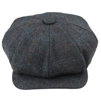 Miesten 8-paneelinen Razor Baker -pipoikien hattu, villatweed-blinders, Newsboy-litteä lippis