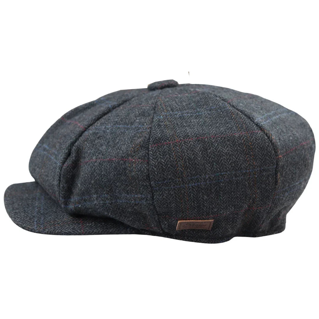 Miesten 8-paneelinen Razor Baker -pipoikien hattu, villatweed-blinders, Newsboy-litteä lippis