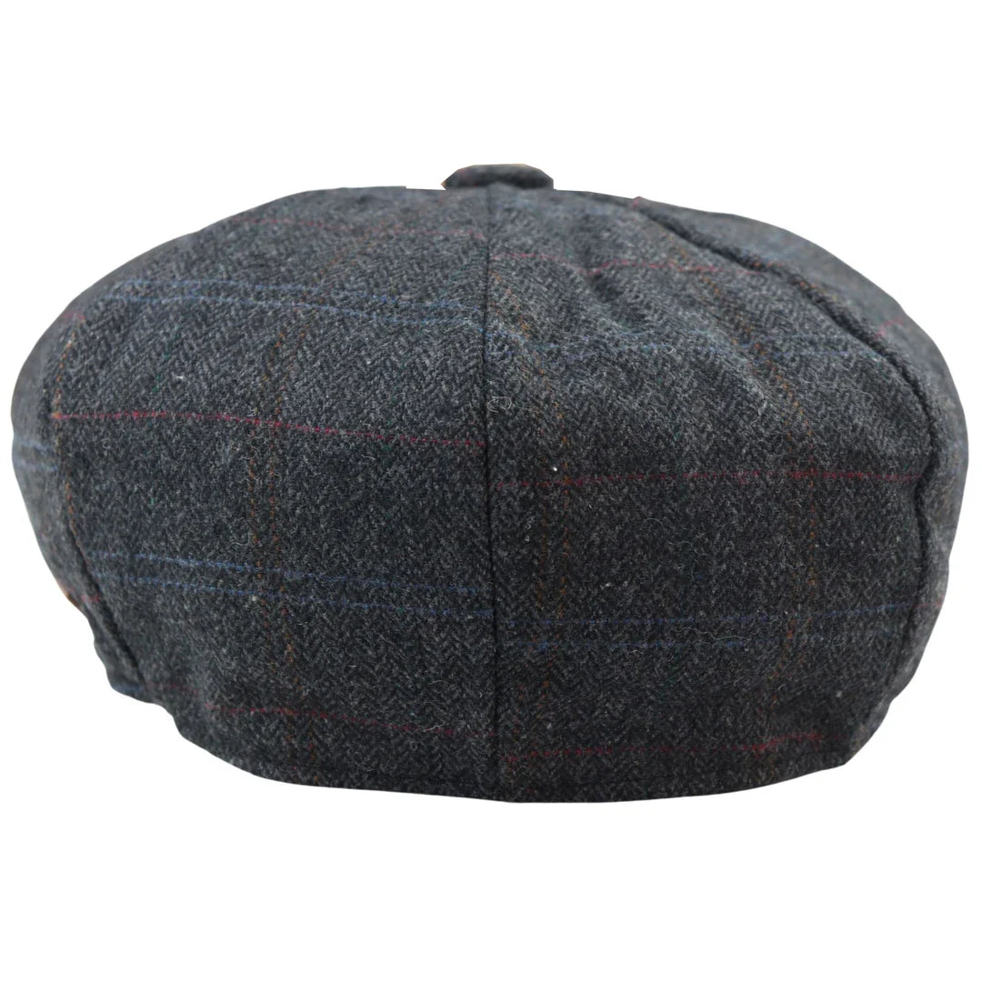 Miesten 8-paneelinen Razor Baker -pipoikien hattu, villatweed-blinders, Newsboy-litteä lippis