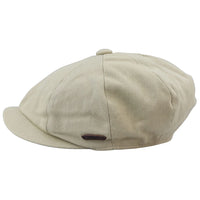 Miesten 8-paneelinen kesäinen beige leipurihattu, puuvillaiset blinders-newsboy-lippalakki, Shelby