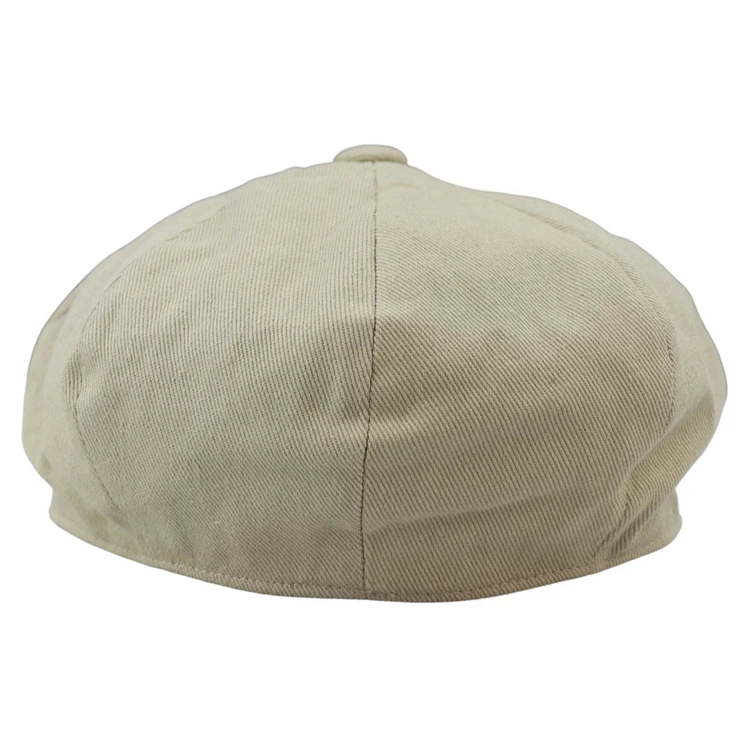 Miesten 8-paneelinen kesäinen beige leipurihattu, puuvillaiset blinders-newsboy-lippalakki, Shelby