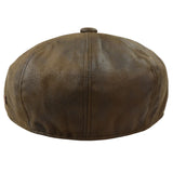 Miesten 8-paneelinen Razor Baker -poikien hattu PU-nahkaisilla blinders-newsboy-lippalakki, ruskea