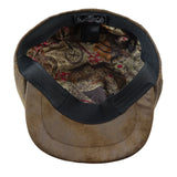 Miesten 8-paneelinen Razor Baker -poikien hattu PU-nahkaisilla blinders-newsboy-lippalakki, ruskea