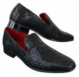 Rossellini Eastend miesten kiiltävät slip-on-kengät glitterillä, juhlalliset, kiiltonahkaiset