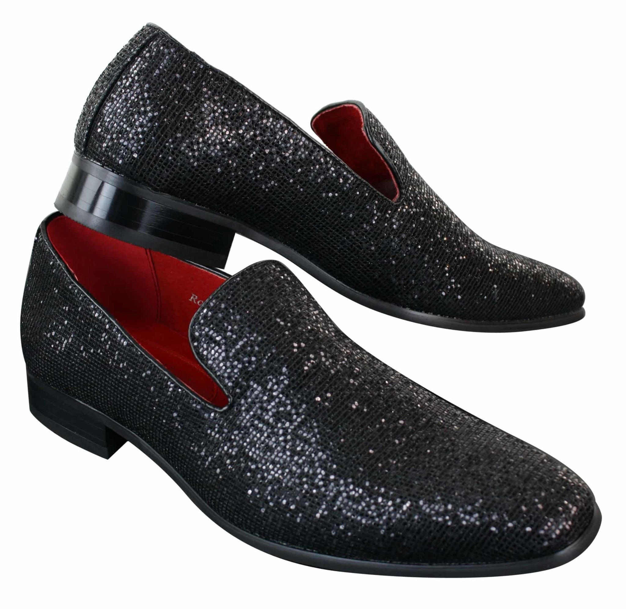 Rossellini Eastend miesten kiiltävät slip-on-kengät glitterillä, juhlalliset, kiiltonahkaiset