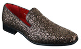 Rossellini Eastend miesten kiiltävät slip-on-kengät glitterillä, juhlalliset, kiiltonahkaiset