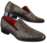 Rossellini Eastend miesten kiiltävät slip-on-kengät glitterillä, juhlalliset, kiiltonahkaiset