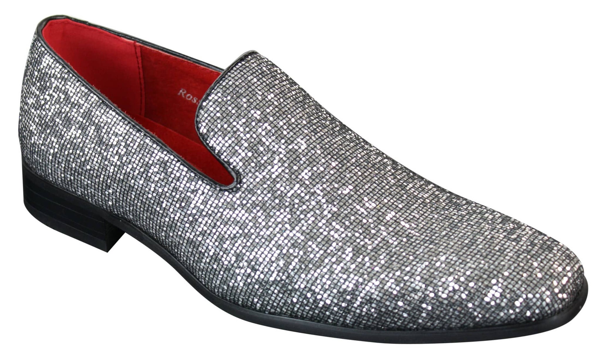 Rossellini Eastend miesten kiiltävät slip-on-kengät glitterillä, juhlalliset, kiiltonahkaiset