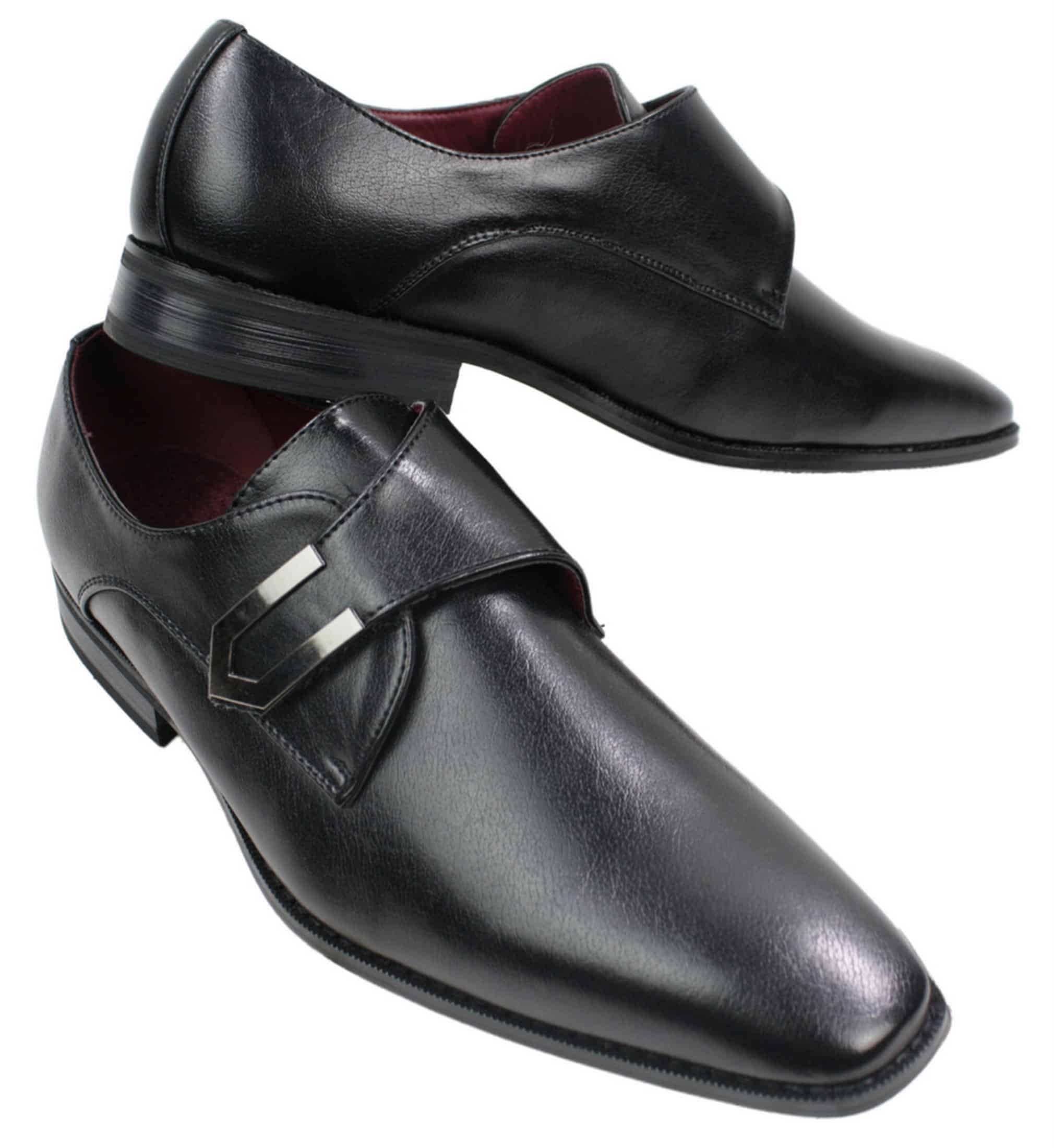 Miesten ruskeat ja mustat nahkakengät, italialaistyyliset metallisoljella varustetut slip-on-kengät, joissa on käytännölliset, tyylikkäät kengät