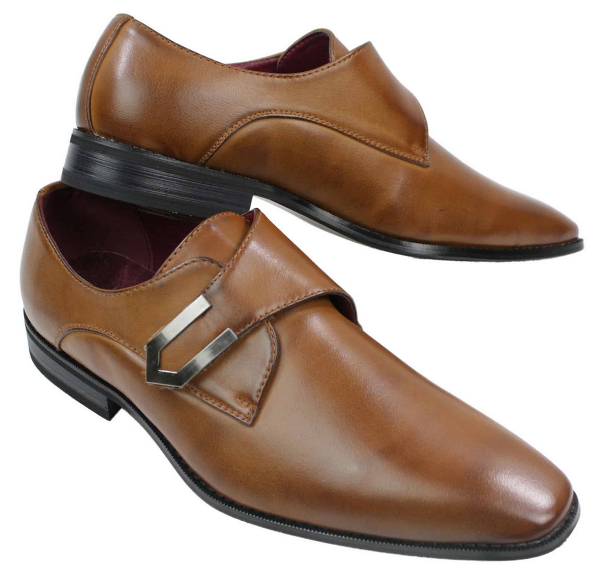 Miesten ruskeat ja mustat nahkakengät, italialaistyyliset metallisoljella varustetut slip-on-kengät, joissa on käytännölliset, tyylikkäät kengät