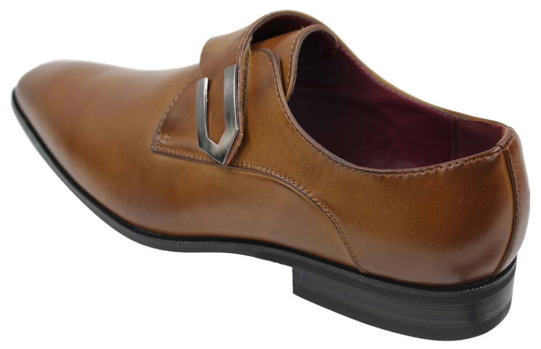 Miesten ruskeat ja mustat nahkakengät, italialaistyyliset metallisoljella varustetut slip-on-kengät, joissa on käytännölliset, tyylikkäät kengät