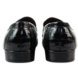 Miesten vihreät slip-on-loaferit muodollisille slip-on-tossuille
