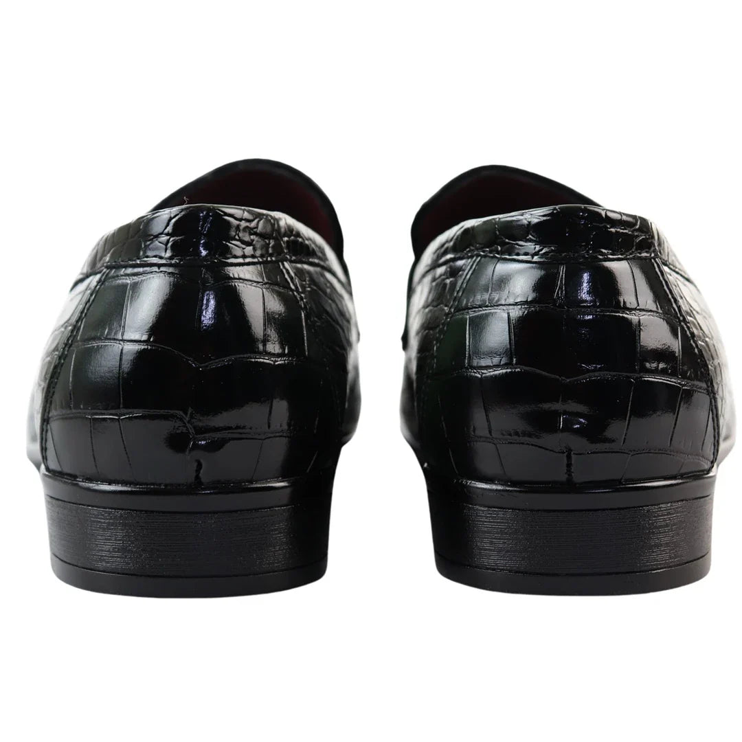 Miesten vihreät slip-on-loaferit muodollisille slip-on-tossuille