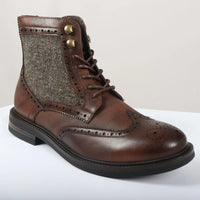 Miesten ruskeat nauhalliset brogue-nilkkurit