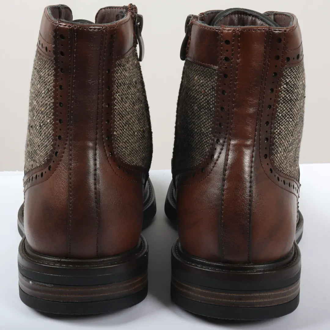 Miesten ruskeat nauhalliset brogue-nilkkurit