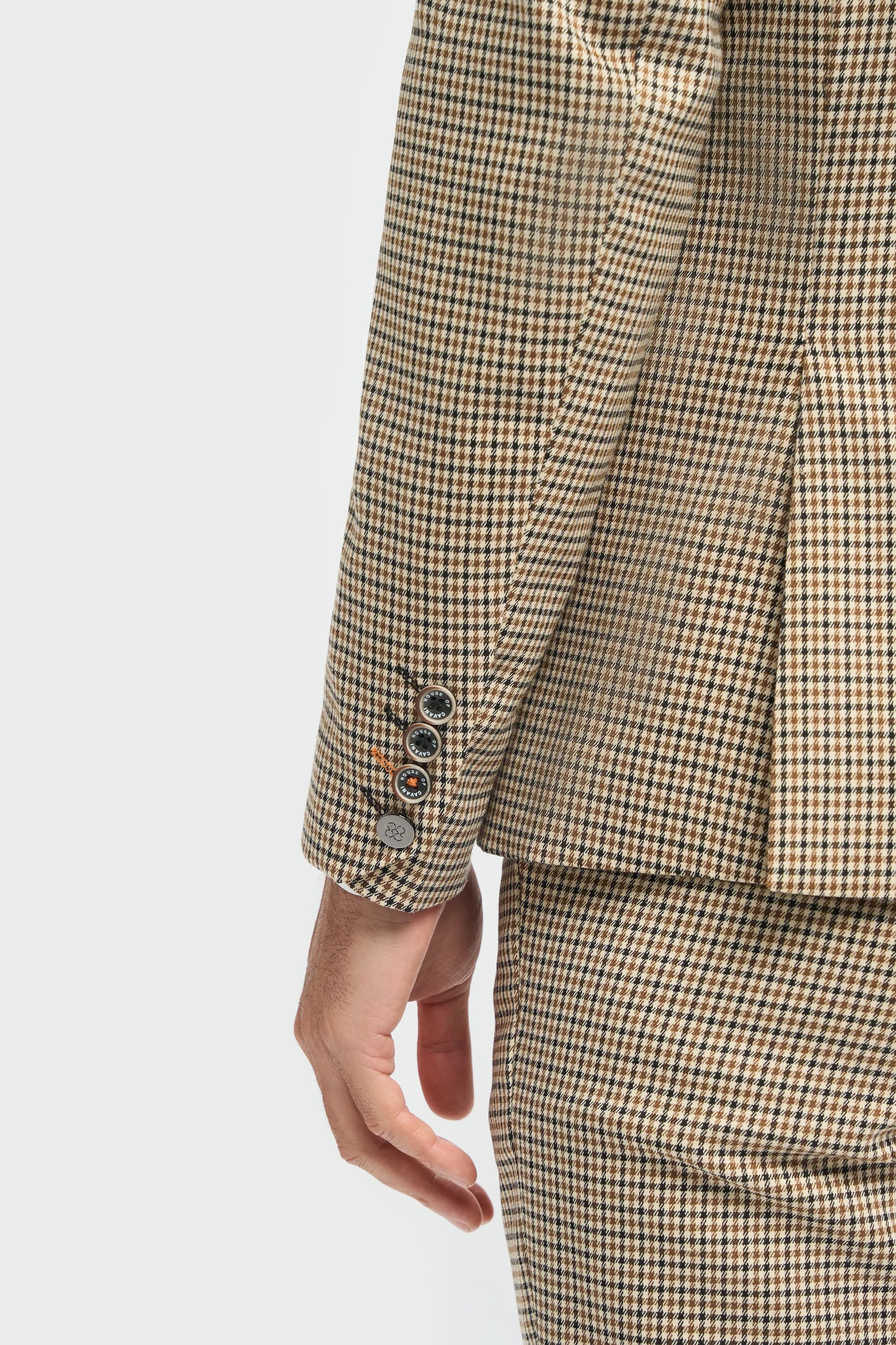 Miesten beige laivastonsininen ruutupuku