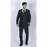 Miesten oliivinvihreä tweedpuku, räätälöity kuusikuvioinen, klassinen vintage 1920-luvun hääpuku