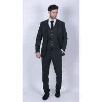 Miesten oliivinvihreä tweedpuku, räätälöity kuusikuvioinen, klassinen vintage 1920-luvun hääpuku