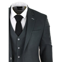 Miesten oliivinvihreä tweedpuku, räätälöity kuusikuvioinen, klassinen vintage 1920-luvun hääpuku