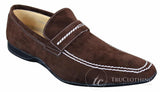 Galax GH052 - Miesten ruskeat mokkanahkaiset slip-on-kengät, tyylikäs rento tyyli, koko 5, 6, 7, 8, 9, 10, 11