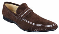 Galax GH052 - Miesten ruskeat mokkanahkaiset slip-on-kengät, tyylikäs rento tyyli, koko 5, 6, 7, 8, 9, 10, 11