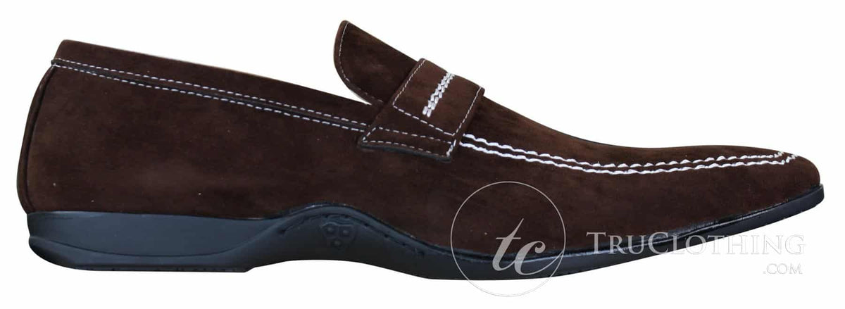 Galax GH052 - Miesten ruskeat mokkanahkaiset slip-on-kengät, tyylikäs rento tyyli, koko 5, 6, 7, 8, 9, 10, 11
