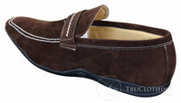 Galax GH052 - Miesten ruskeat mokkanahkaiset slip-on-kengät, tyylikäs rento tyyli, koko 5, 6, 7, 8, 9, 10, 11